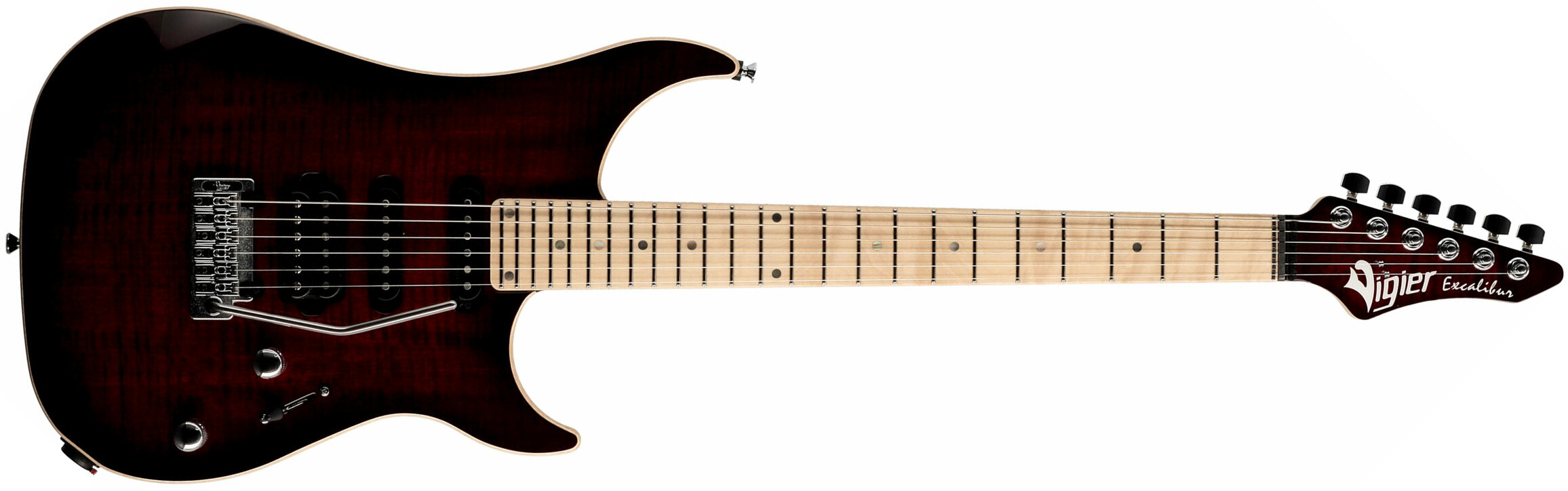 Vigier Excalibur Ultra Blues Hss Trem Mn - Deep Burgundy - E-Gitarre in Str-Form - Main picture