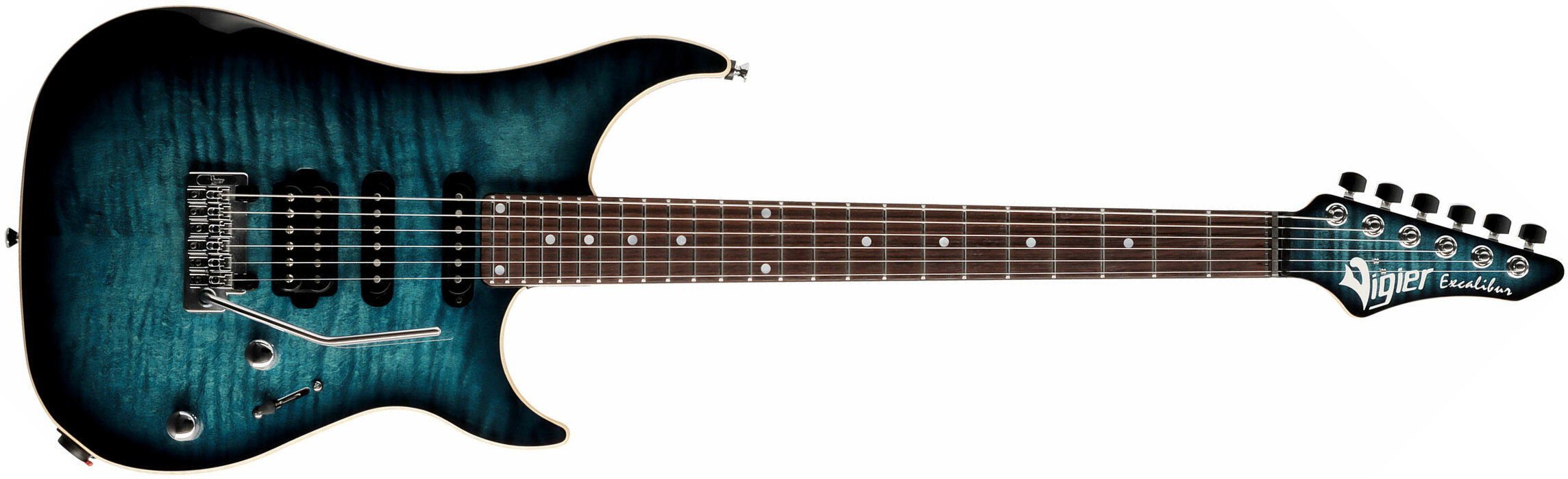 Vigier Excalibur Ultra Blues Hss Trem Rw - Mysterious Blue - E-Gitarre in Str-Form - Main picture