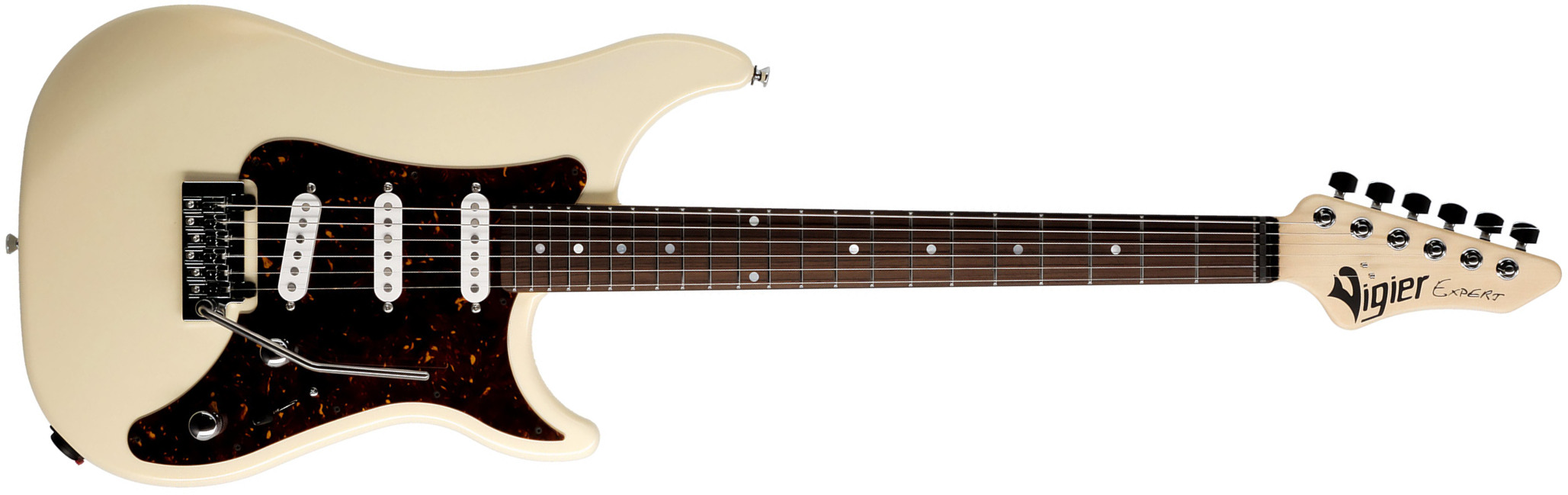 Vigier Expert Classic Rock 3s Trem Rw - Retro White - E-Gitarre in Str-Form - Main picture