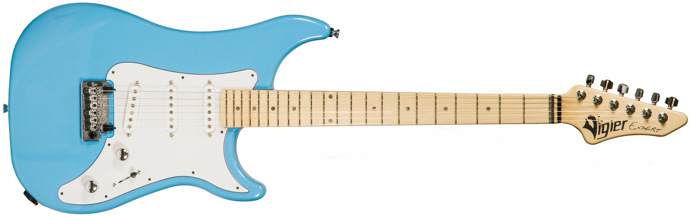 Vigier Expert Classic Rock Sss Trem Mn - Normandie Blue - E-Gitarre in Str-Form - Main picture