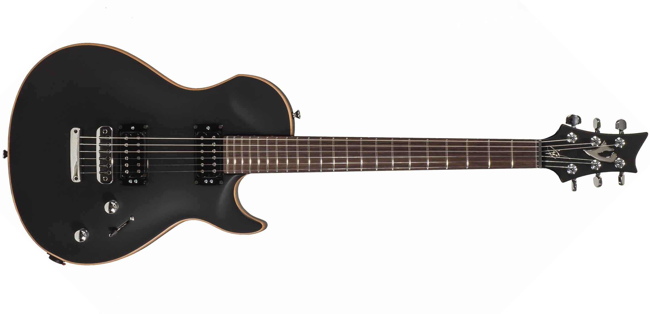 Vigier G.v. Rock Hh Ht Rw - Matte Black - Single-Cut-E-Gitarre - Main picture