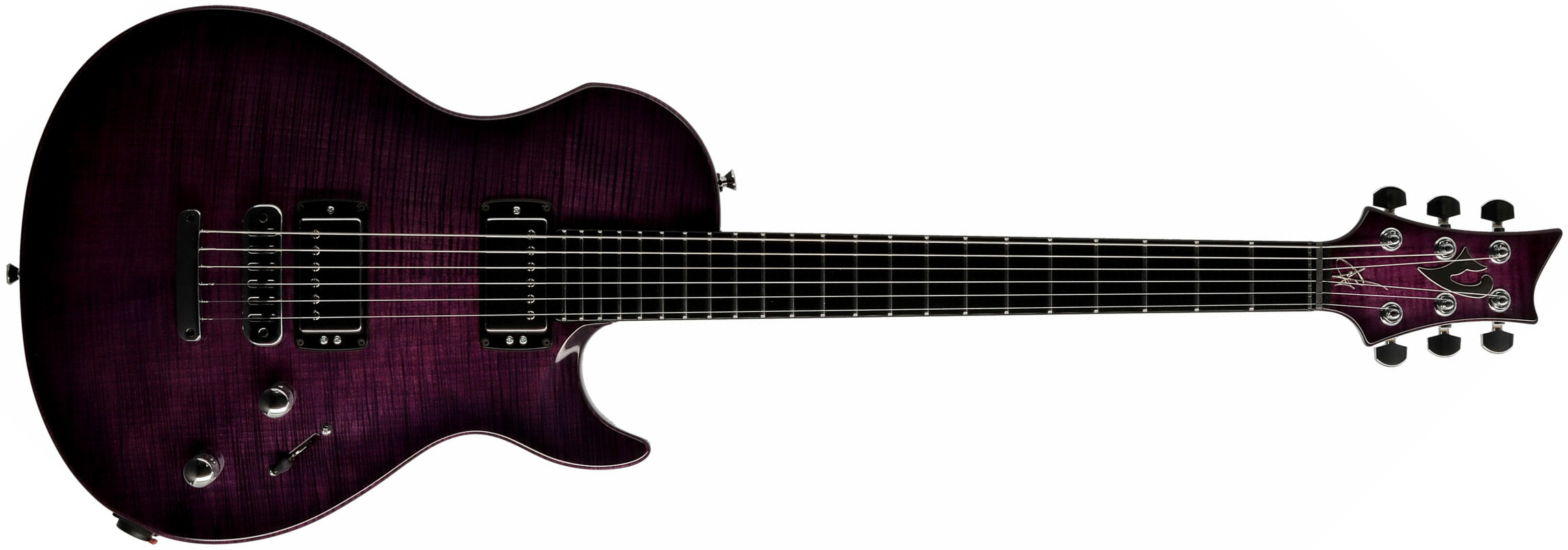 Vigier G.v. Wood 2h Ht Phe - Purple Fade - Single-Cut-E-Gitarre - Main picture