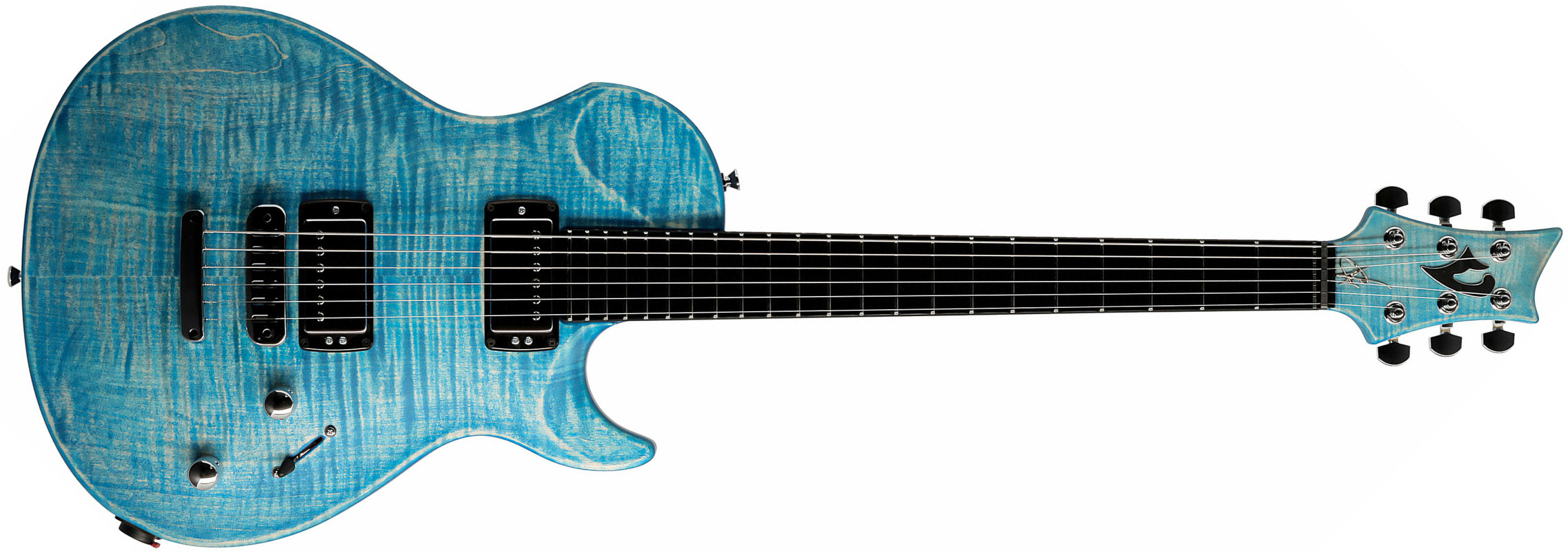 Vigier G.v. Wood 2h Ht Phe - Stonewash Blue Matt - Single-Cut-E-Gitarre - Main picture