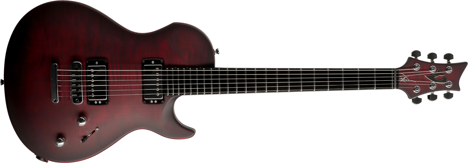 Vigier G.v. Wood 2h Ht Phe - Burgundy Fade Matte - Single-Cut-E-Gitarre - Main picture