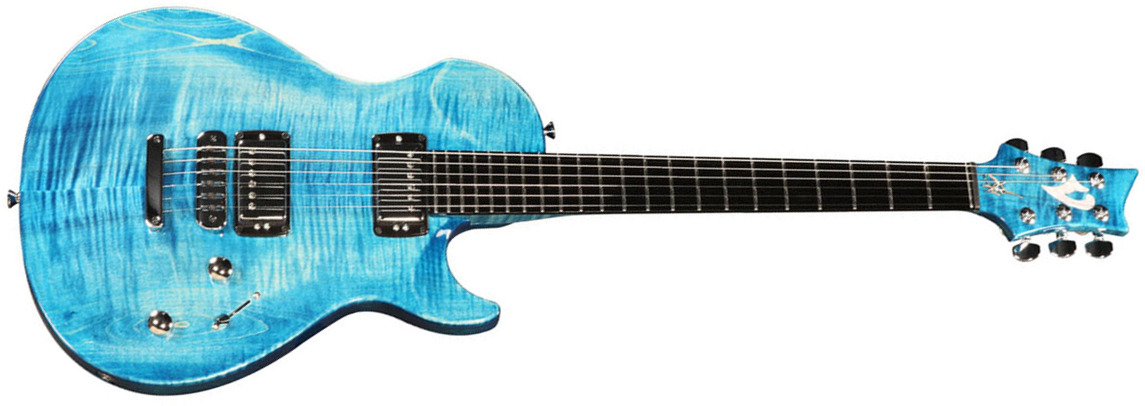 Vigier G.v. Wood Hh Ht Phe - Stonewash Blue - Single-Cut-E-Gitarre - Main picture