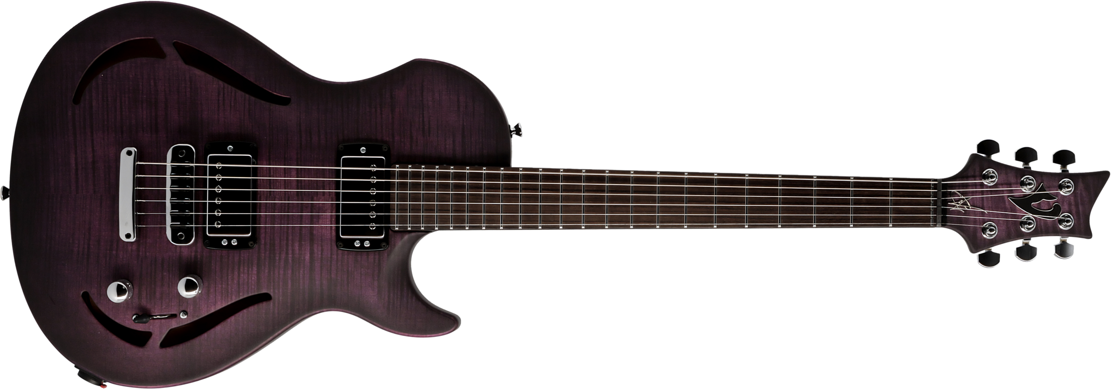 Vigier G.v. Wood Hollow 2h Ht Rw - Purple Fade - Semi-Hollow E-Gitarre - Main picture
