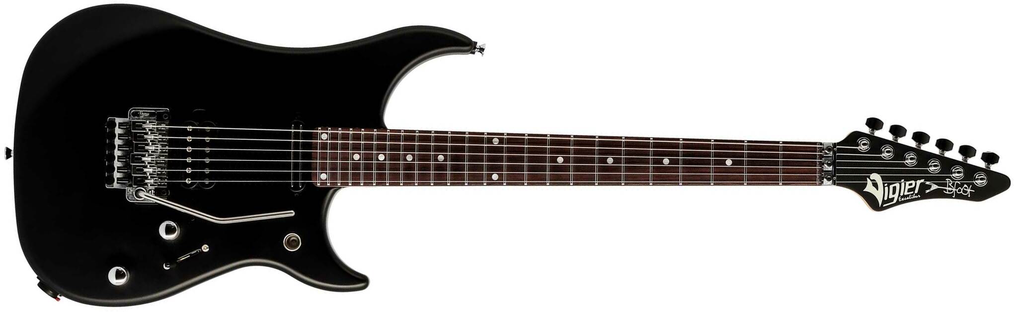 Vigier Ron Thal Bfoot Excalibur Signature Hs Fr Rw - Black Matte - Signature-E-Gitarre - Main picture