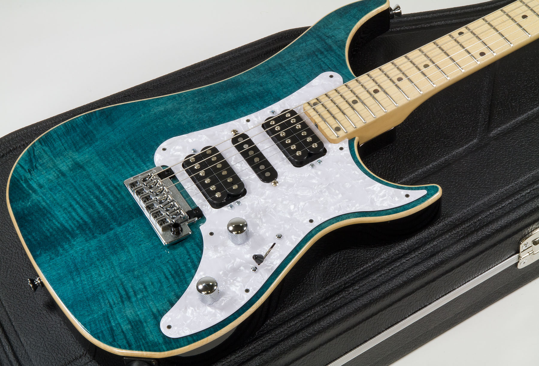 Vigier Excalibur Special Hsh Trem Mn +housse - Deep Blue - Double Cut E-Gitarre - Variation 1