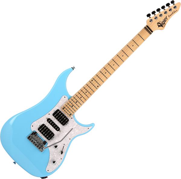 Vigier Excalibur Supra Hsh Trem Mn +etui - Marie-antoinette Blue - E-Gitarre aus Metall - Variation 2