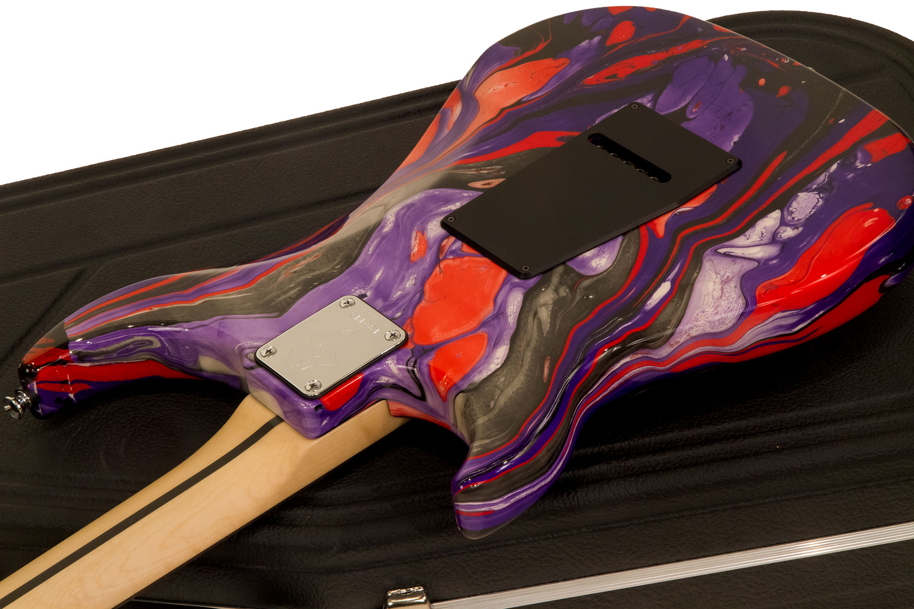 Vigier Excalibur Supraa Hsh Trem Rw - Rock Art Purple Red Black - E-Gitarre in Str-Form - Variation 3