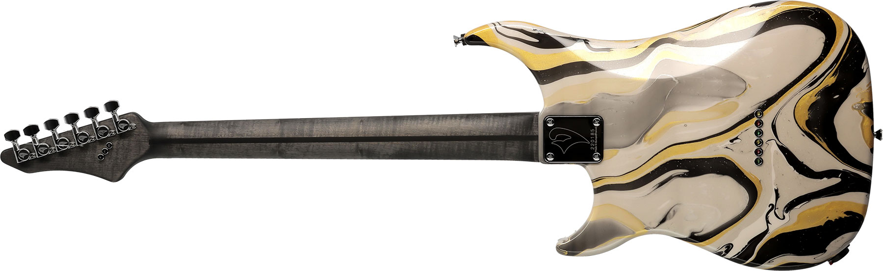 Vigier Excalibur Surfreter Supra Hsh Ht Ime - Rock Art Yellow White Black - E-Gitarre in Str-Form - Variation 1