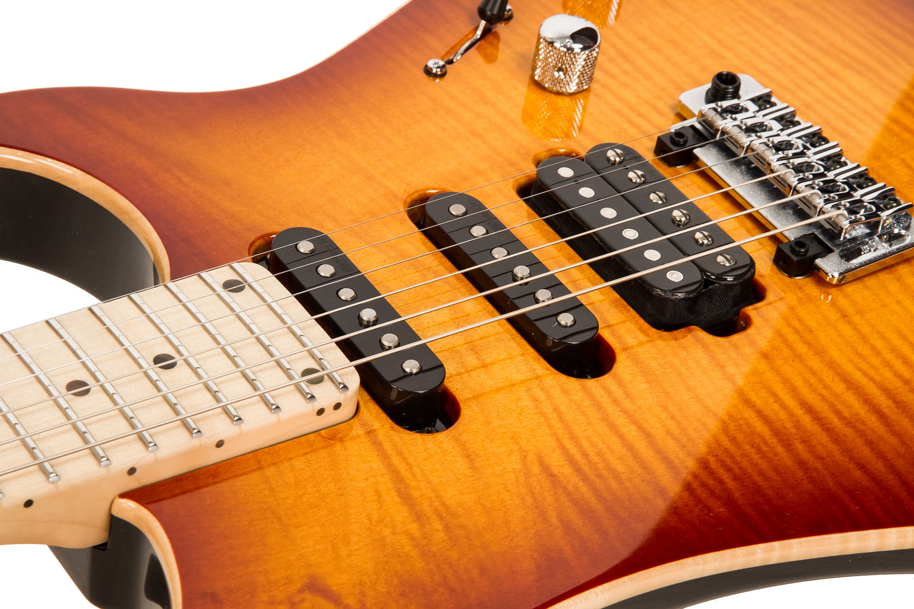 Vigier Excalibur Ultra Blues Hss Trem Mn - Amber - Double Cut E-Gitarre - Variation 3