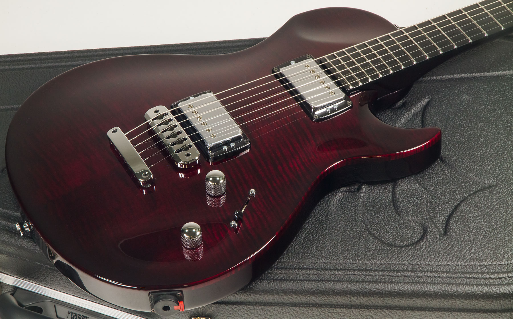 Vigier G.v. Wood Hh Ht Phe - Burgundy Fade - Single-Cut-E-Gitarre - Variation 1