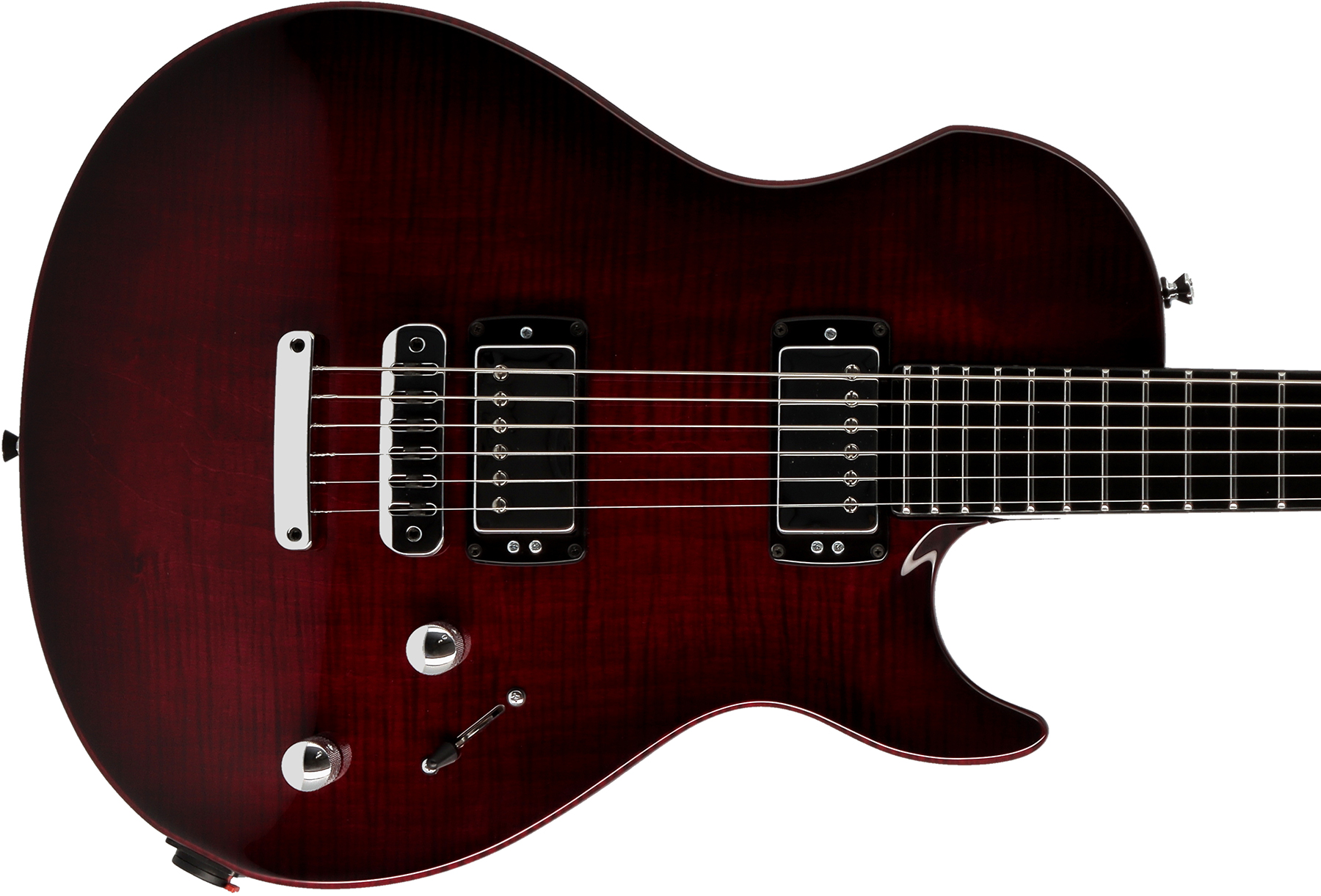 Vigier G.v. Wood Hh Ht Phe - Deep Burgundy Fade - Single-Cut-E-Gitarre - Variation 1