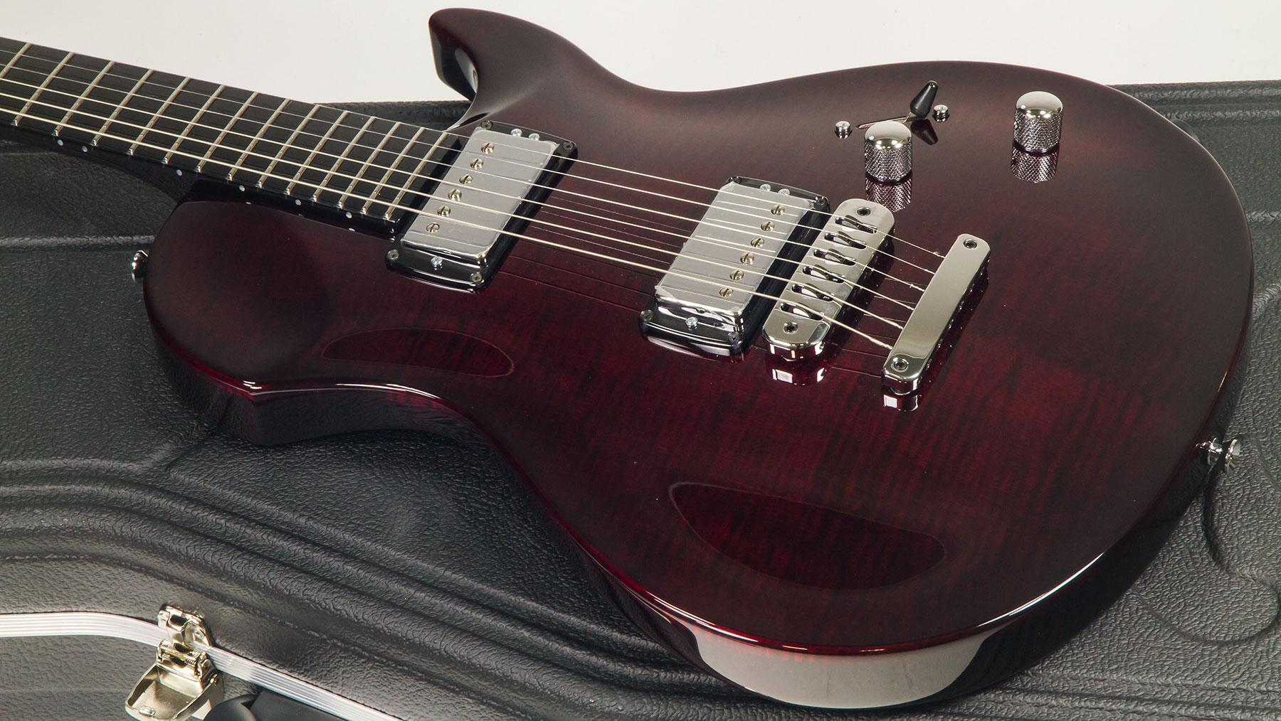 Vigier G.v. Wood Hh Ht Phe - Burgundy Fade - Single-Cut-E-Gitarre - Variation 2