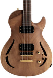 Semi-hollow e-gitarre Vigier G.V. Wood Hollow Royal Walnut #0632 - Natural