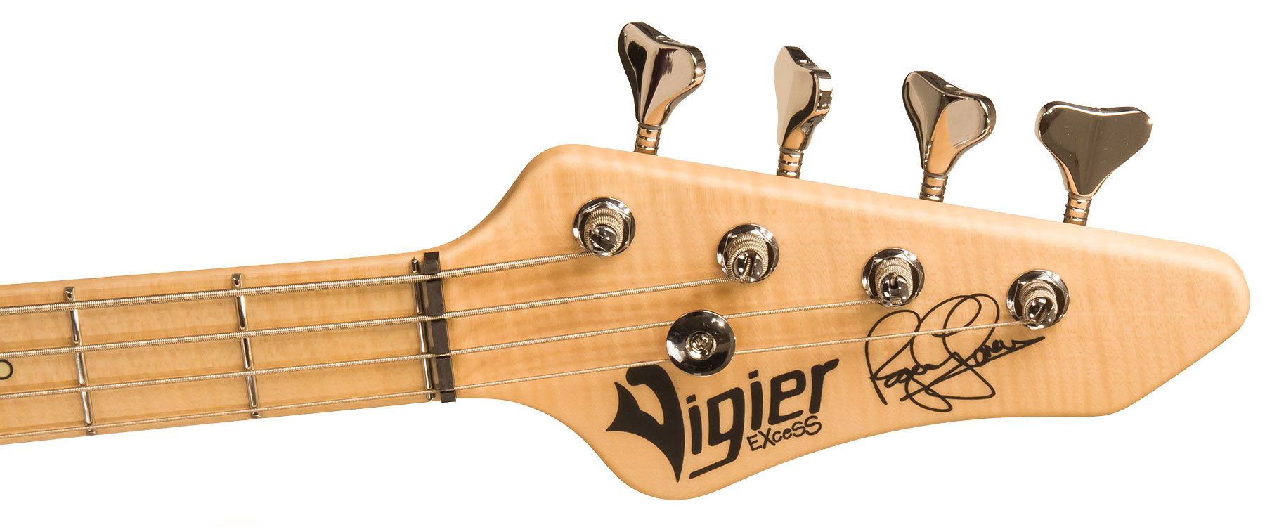 Vigier Roger Glover Excess Original Signature Active Rw - Clear Purple - Solidbody E-bass - Variation 4