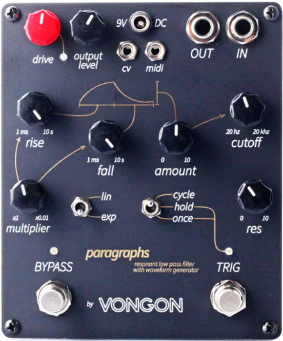 Vongon Paragraphs Resonant Lowpass Filter - Wah/Filter Effektpedal - Main picture
