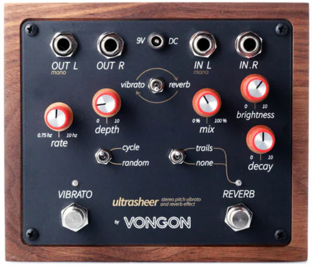 Vongon Ultrasheer Stereo Pitch Vibrato And Reverb - Modulation/Chorus/Flanger/Phaser & Tremolo Effektpedal - Main picture