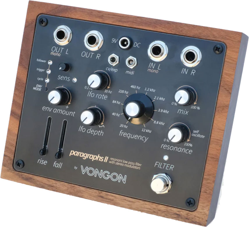 Vongon Paragraphs Ii Stereo Low Pass Filter - Wah/Filter Effektpedal - Variation 1