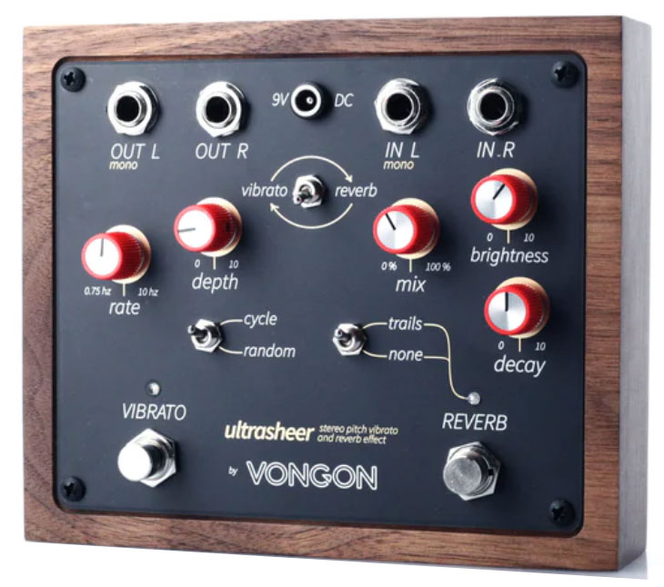 Vongon Ultrasheer Stereo Pitch Vibrato And Reverb - Modulation/Chorus/Flanger/Phaser & Tremolo Effektpedal - Variation 1
