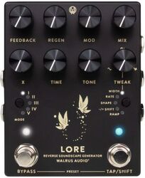 Reverb/delay/echo effektpedal Walrus audio Lore MKII Black
