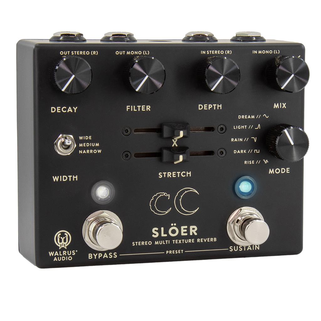 Walrus Sloer Stereo Ambient Reverb Black - Reverb/Delay/Echo Effektpedal - Variation 1