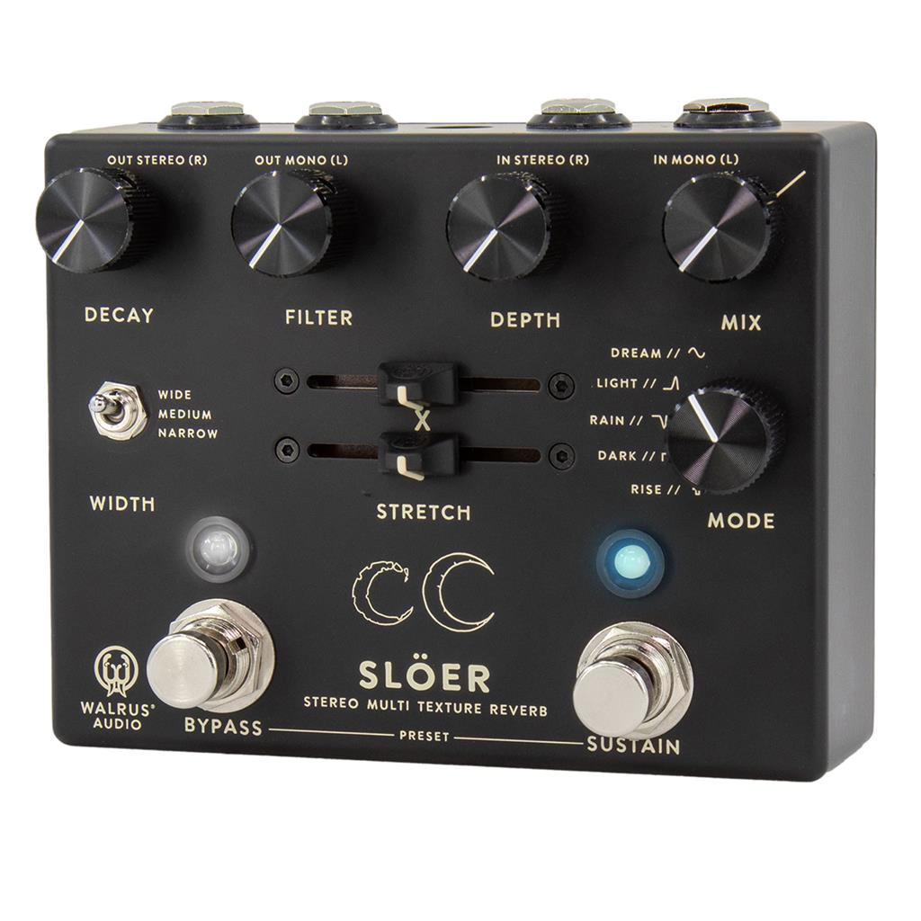 Walrus Sloer Stereo Ambient Reverb Black - Reverb/Delay/Echo Effektpedal - Variation 2