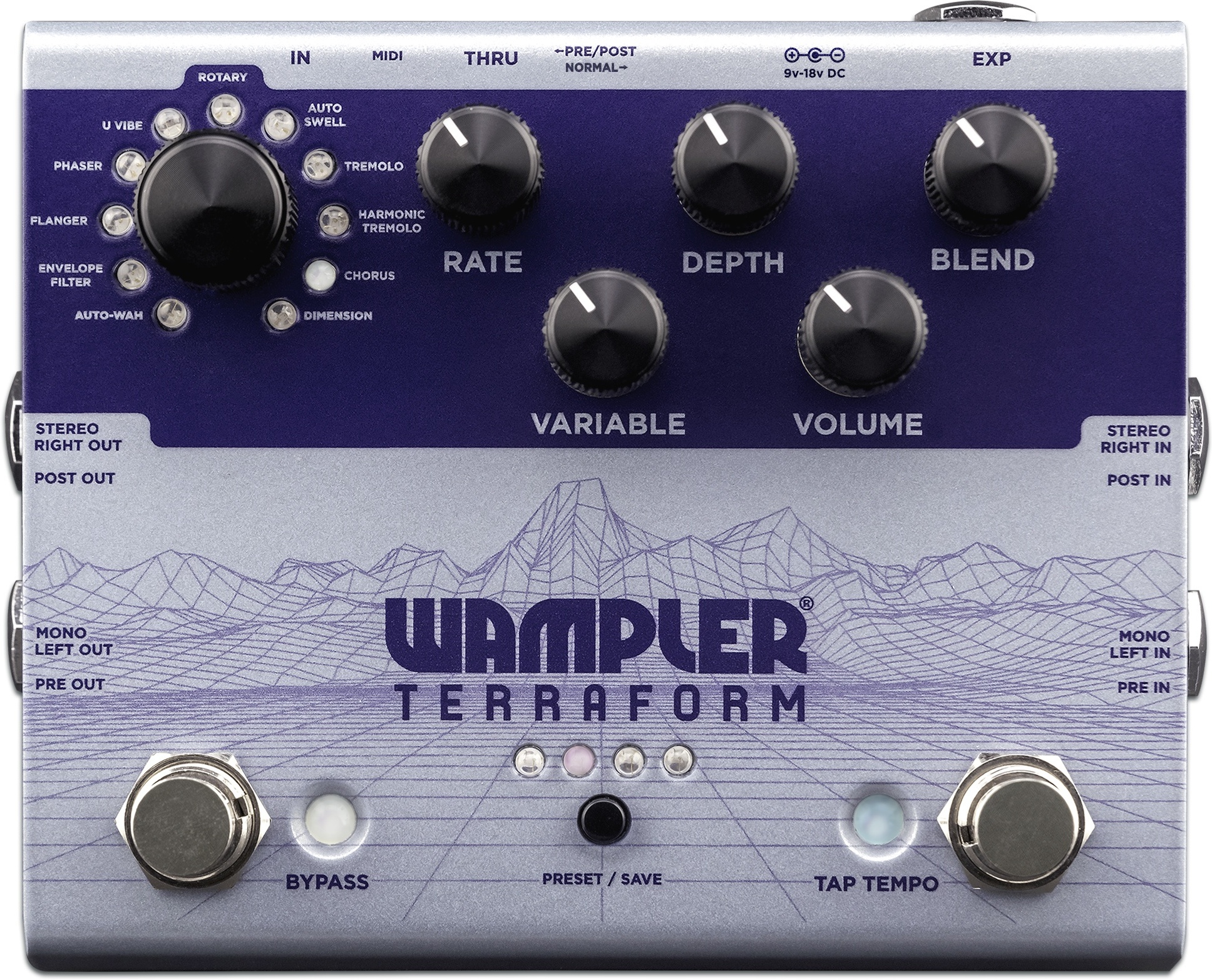 Wampler Terraform Modulator - Modulation/Chorus/Flanger/Phaser & Tremolo Effektpedal - Main picture