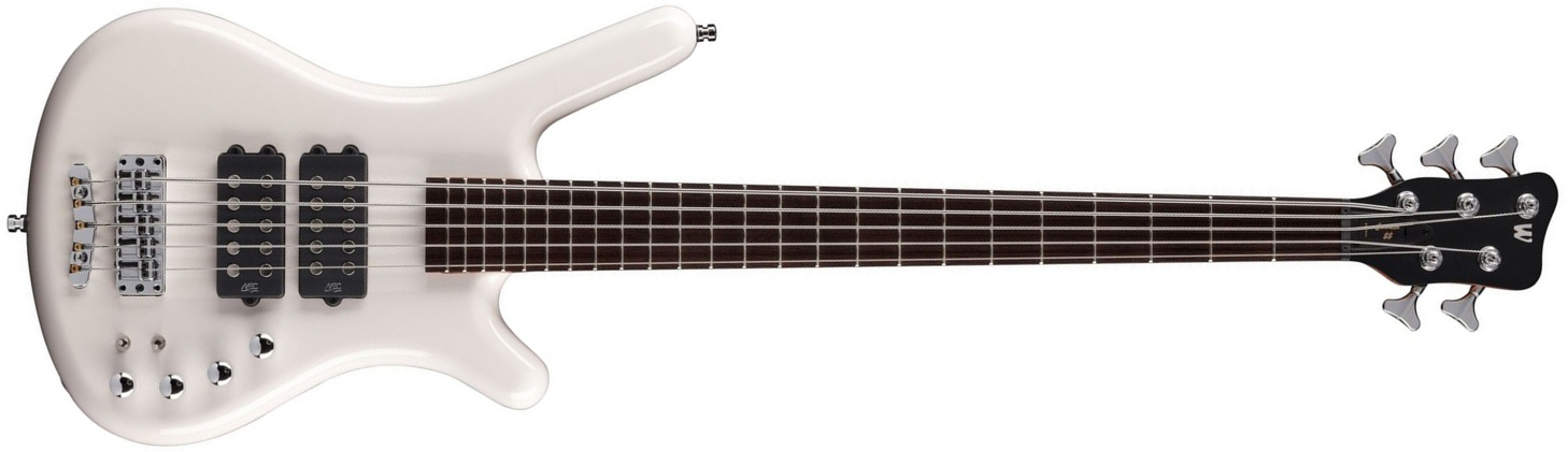 Warwick Corvette $$ 5c Rockbass Active Wen - Solid White - Solidbody E-bass - Main picture