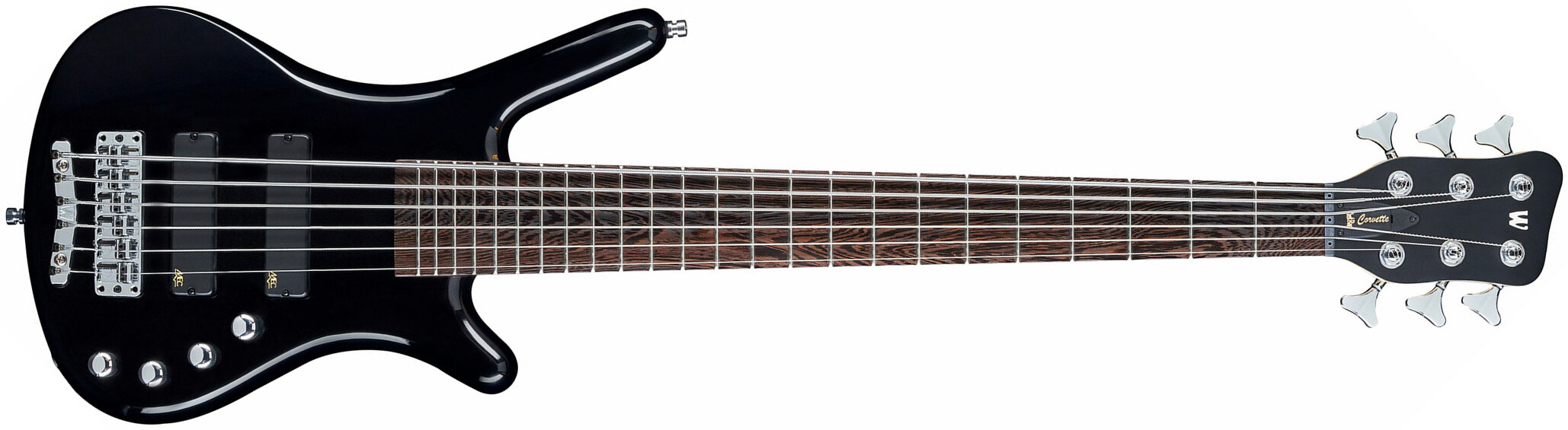 Warwick Corvette Basic 6c Rockbass Active Wen - Solid Black - Solidbody E-bass - Main picture