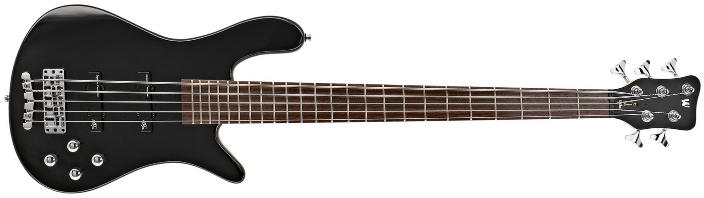 Warwick Streamer Lx 5c Rockbass Active Wen - Solid Black - Solidbody E-bass - Main picture