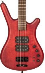 Solidbody e-bass Warwick PRO GPS Corvette $$ 4-String Maple Top Ltd - Burgundy red transparent satin