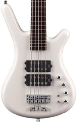 Solidbody e-bass Warwick Rockbass Corvette $$ 5-String - Solid white