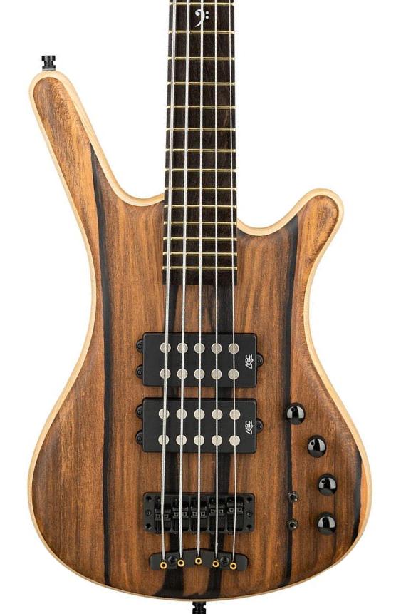 Solidbody e-bass Warwick PRO GPS Corvette $$ Marbled Ebony Top 5-String Ltd - Natural oil finish