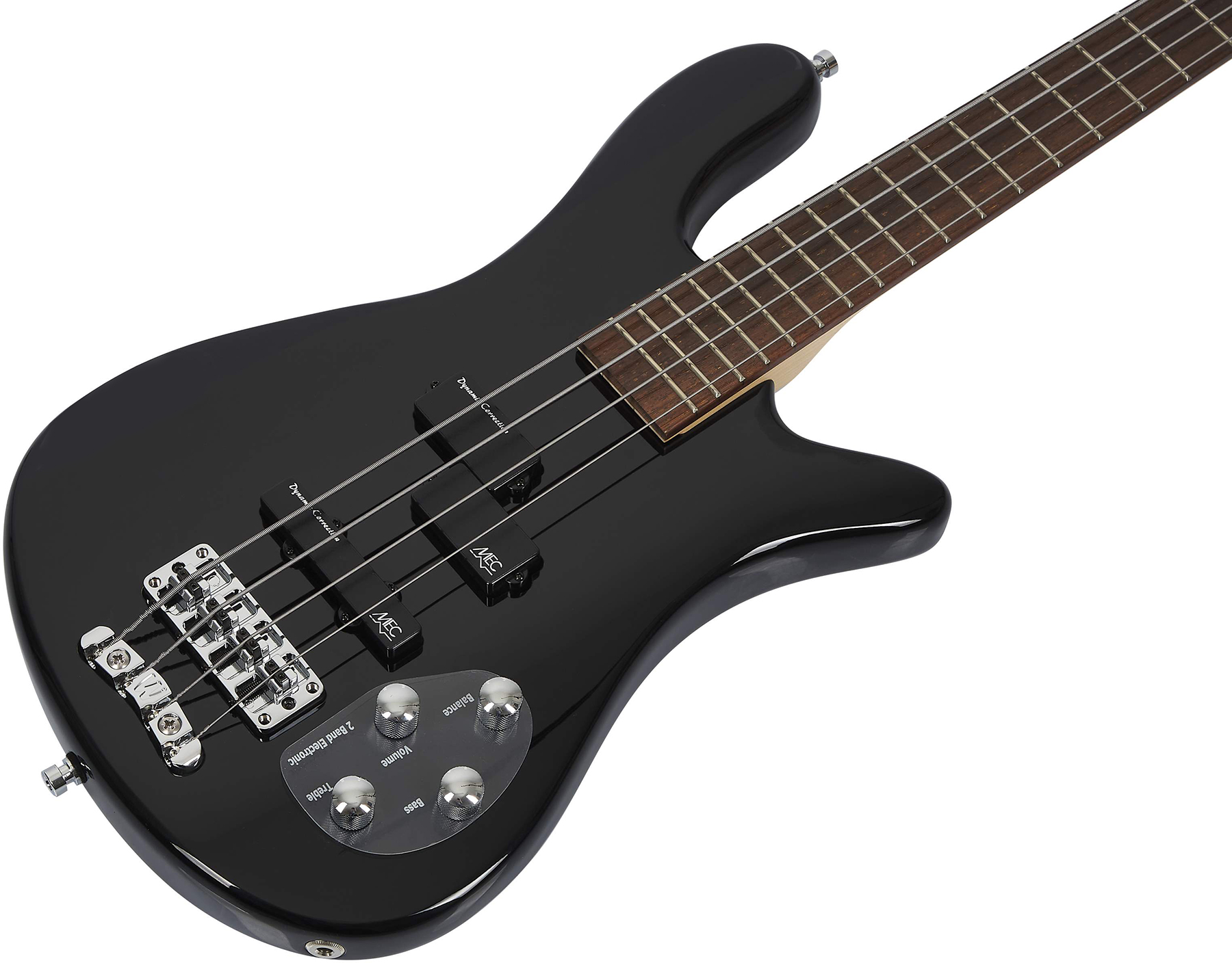 Warwick Streamer Lx4 Lh Rockbass Gaucher Active Wen - Solid Black - Solidbody E-bass - Variation 2
