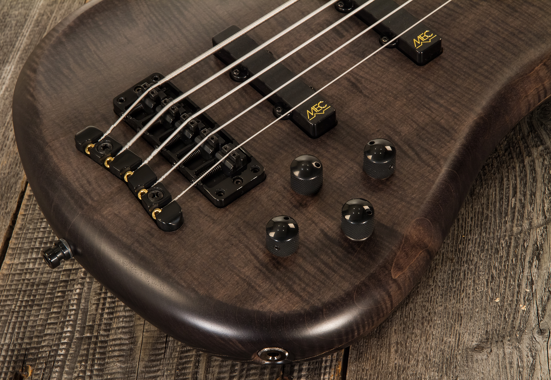 Warwick Streamer Lx5 Pro Gps 5c Active Wen - Maple Nirvana Black Satin - Solidbody E-bass - Variation 5