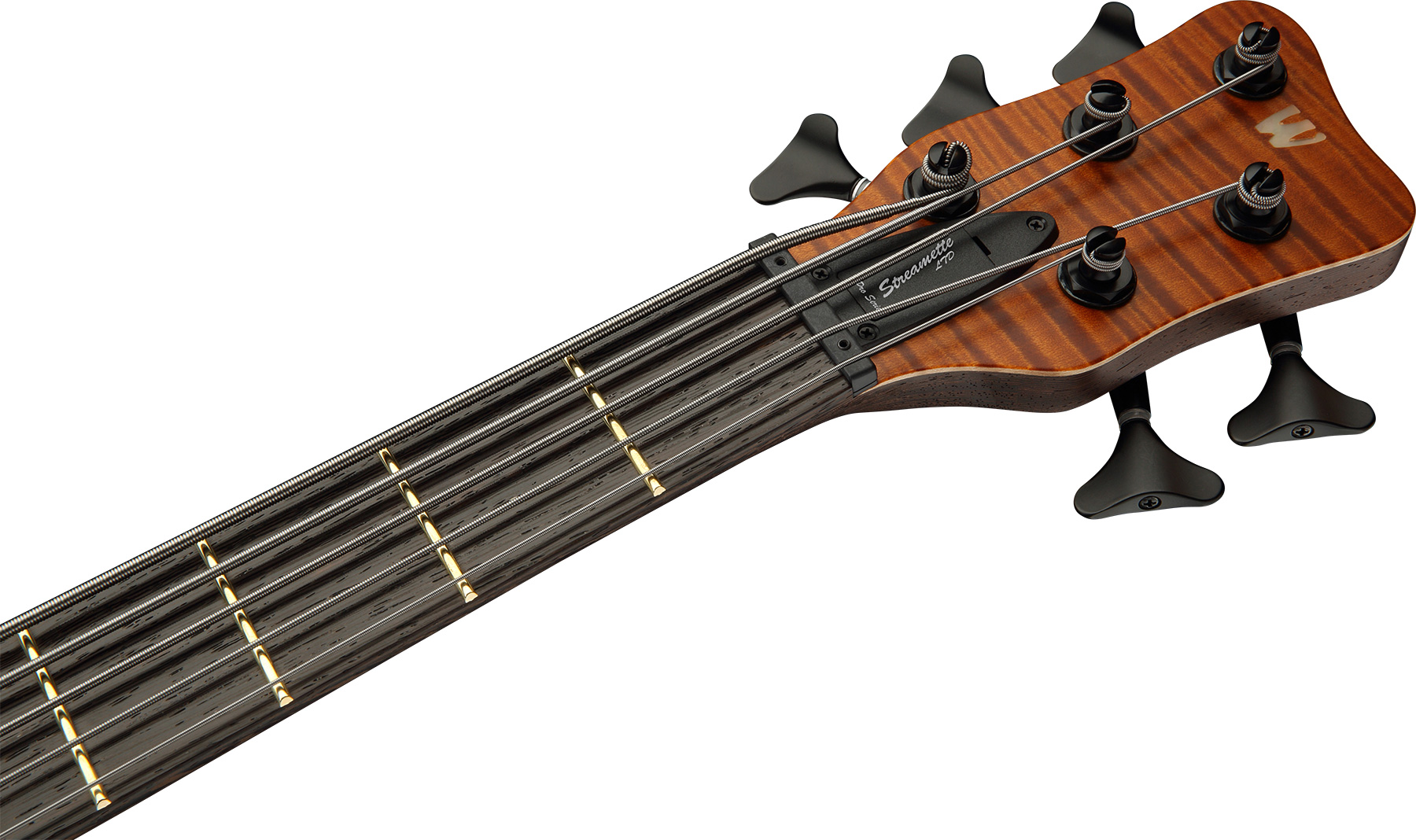 Warwick Streamette 5c Pro Gps Ltd Active Wen - Special Amber Transparent Satin - Solidbody E-bass - Variation 4