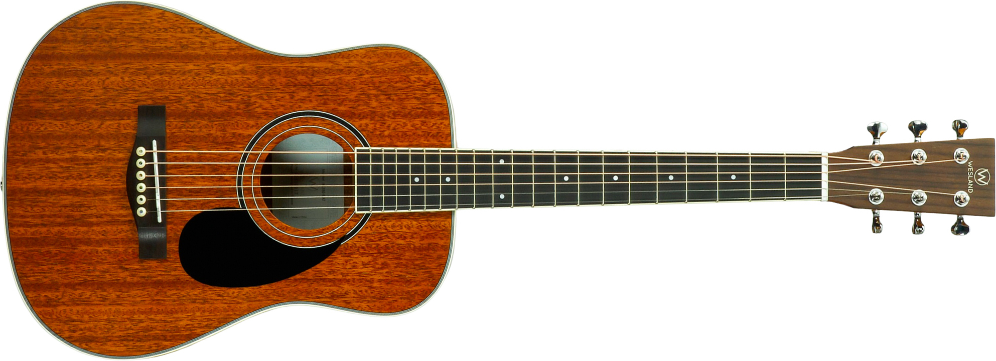 Wesland Bg350-nat Travel Shsc Tout Acajou Tec - Natural - Folk-Gitarre - Main picture