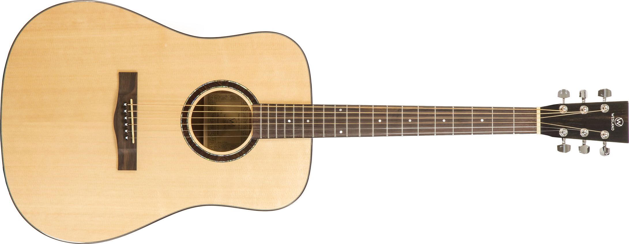 Wesland Dr1-m Dreadnought Epicea Acajou Rw - Natural - Westerngitarre & electro - Main picture