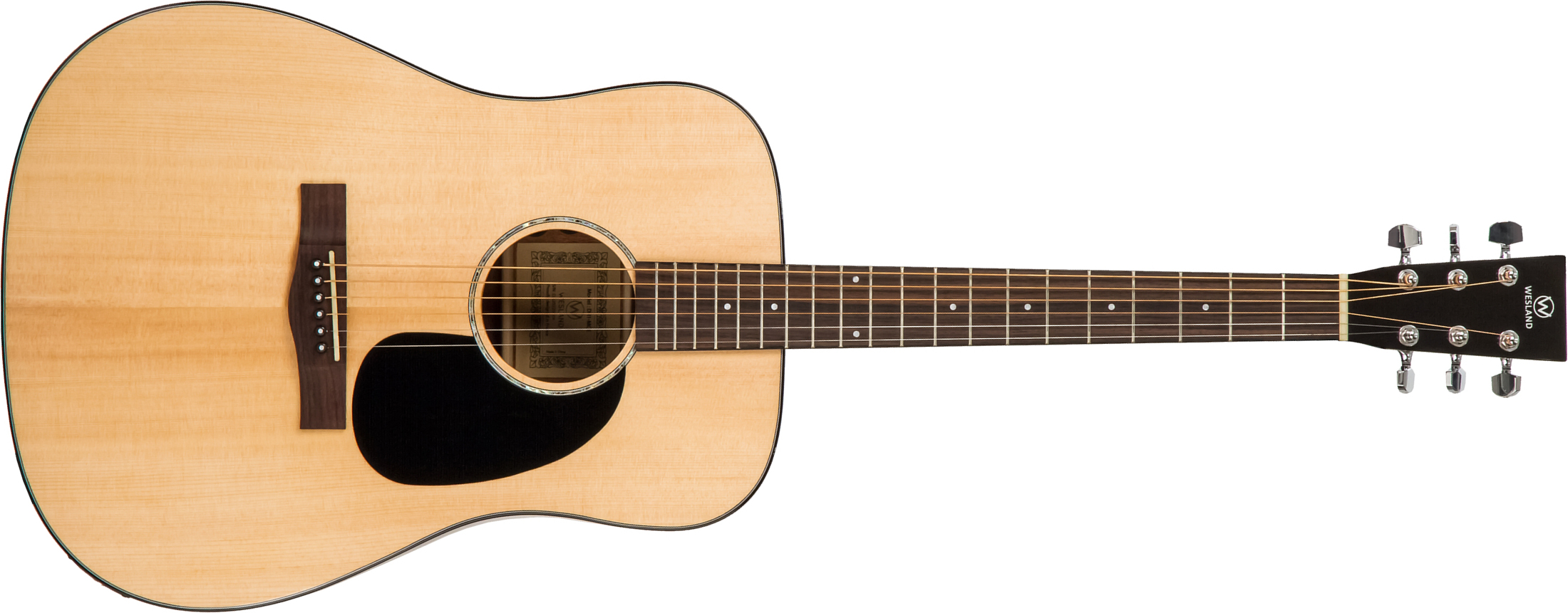 Wesland Dr1-mce Dreadnought Epicea Acajou Rw - Natural - Elektroakustische Gitarre - Main picture