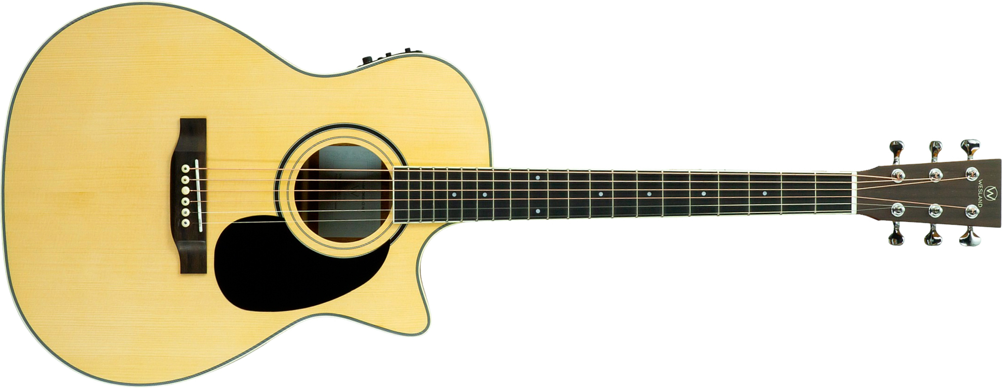 Wesland Om300-ce-nat Orchestra Cw Epicea Acajou Tec - Natural - Folk-Gitarre - Main picture