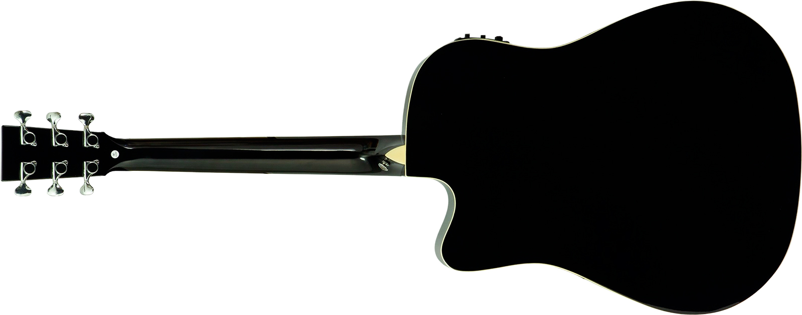 Wesland Dr300-ce-bk Dreadnought Cw Epicea Acajou Rw - Black - Folk-Gitarre - Variation 1