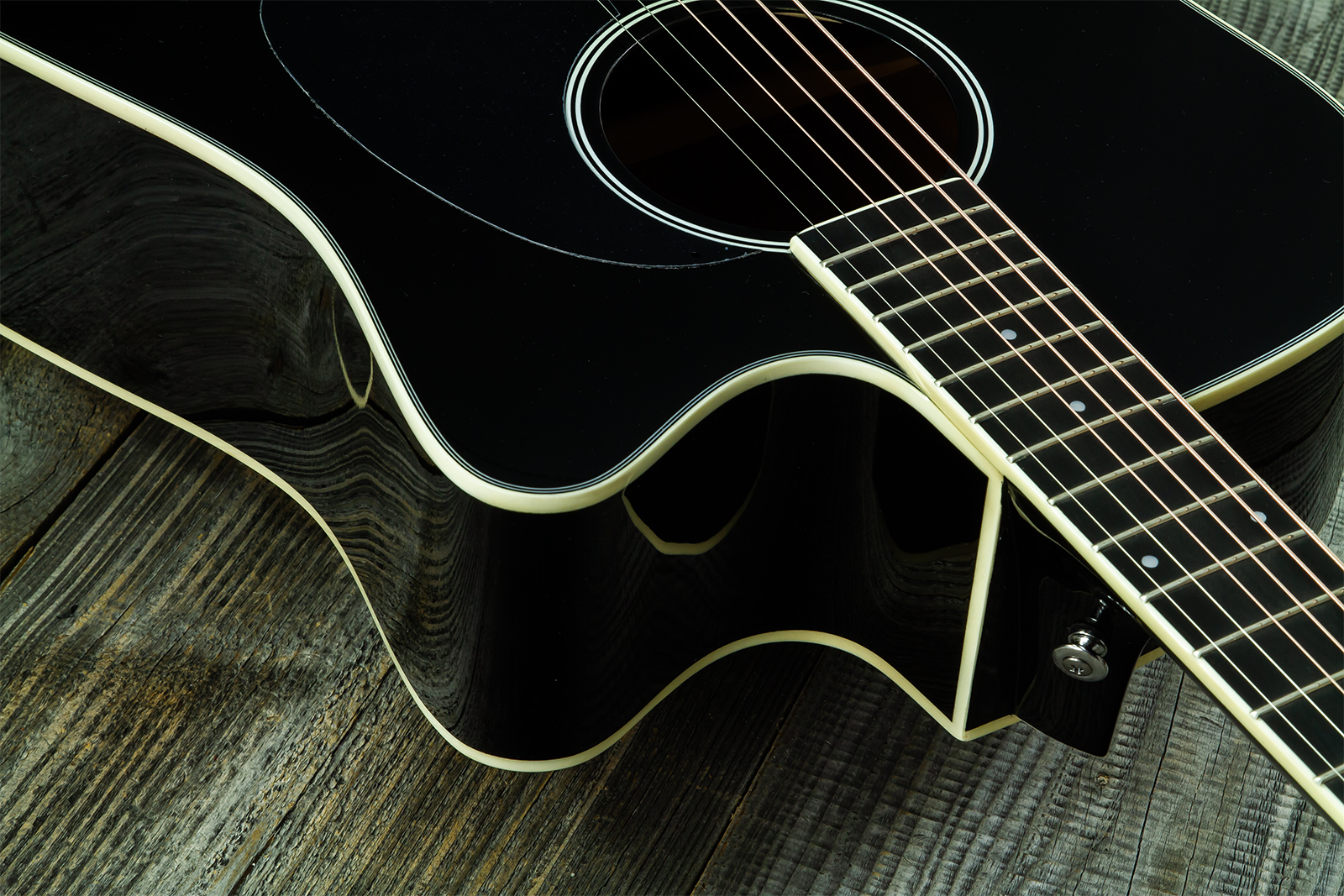 Wesland Dr300-ce-bk Dreadnought Cw Epicea Acajou Rw - Black - Folk-Gitarre - Variation 4