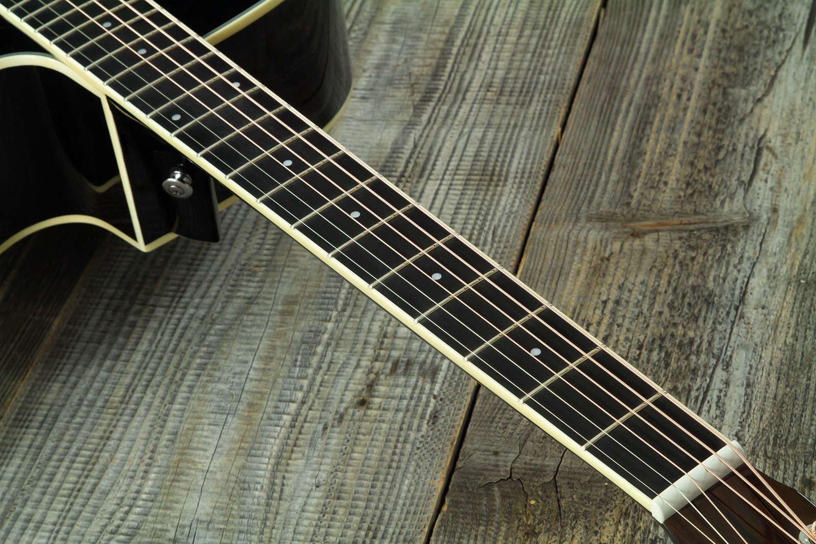 Wesland Dr300-ce-bk Dreadnought Cw Epicea Acajou Rw - Black - Folk-Gitarre - Variation 5