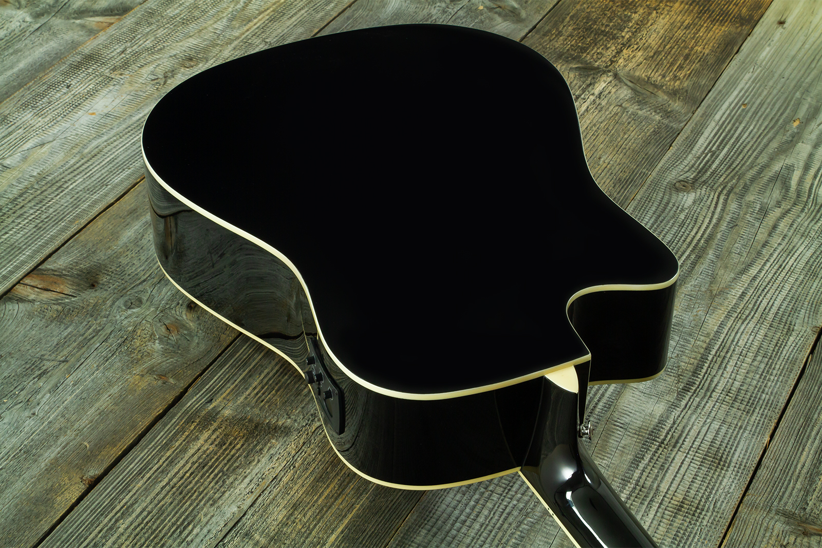 Wesland Dr300-ce-bk Dreadnought Cw Epicea Acajou Rw - Black - Folk-Gitarre - Variation 7