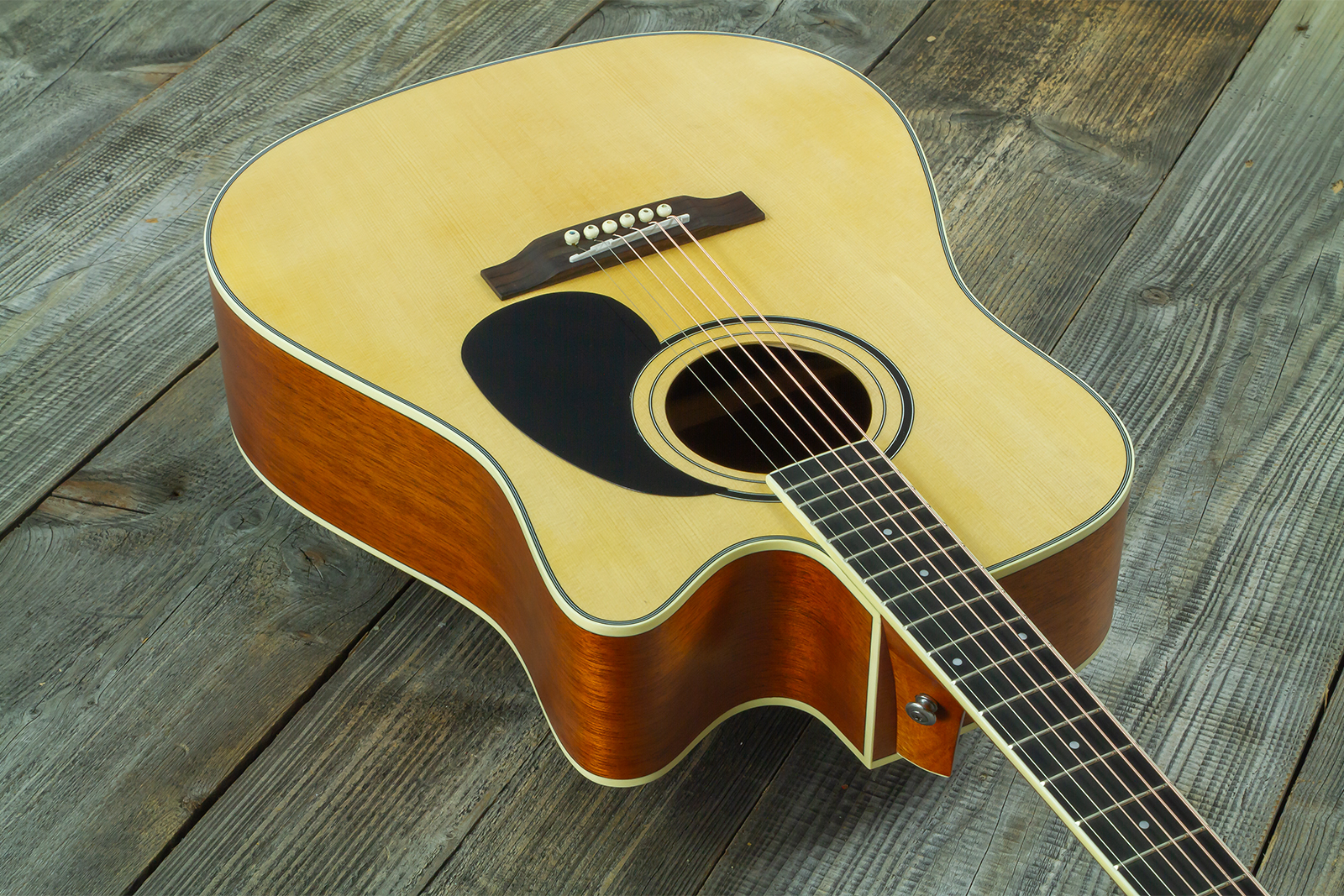 Wesland Dr300-ce-nat Dreadnought Cw Epicea Acajou Tec - Natural - Folk-Gitarre - Variation 2