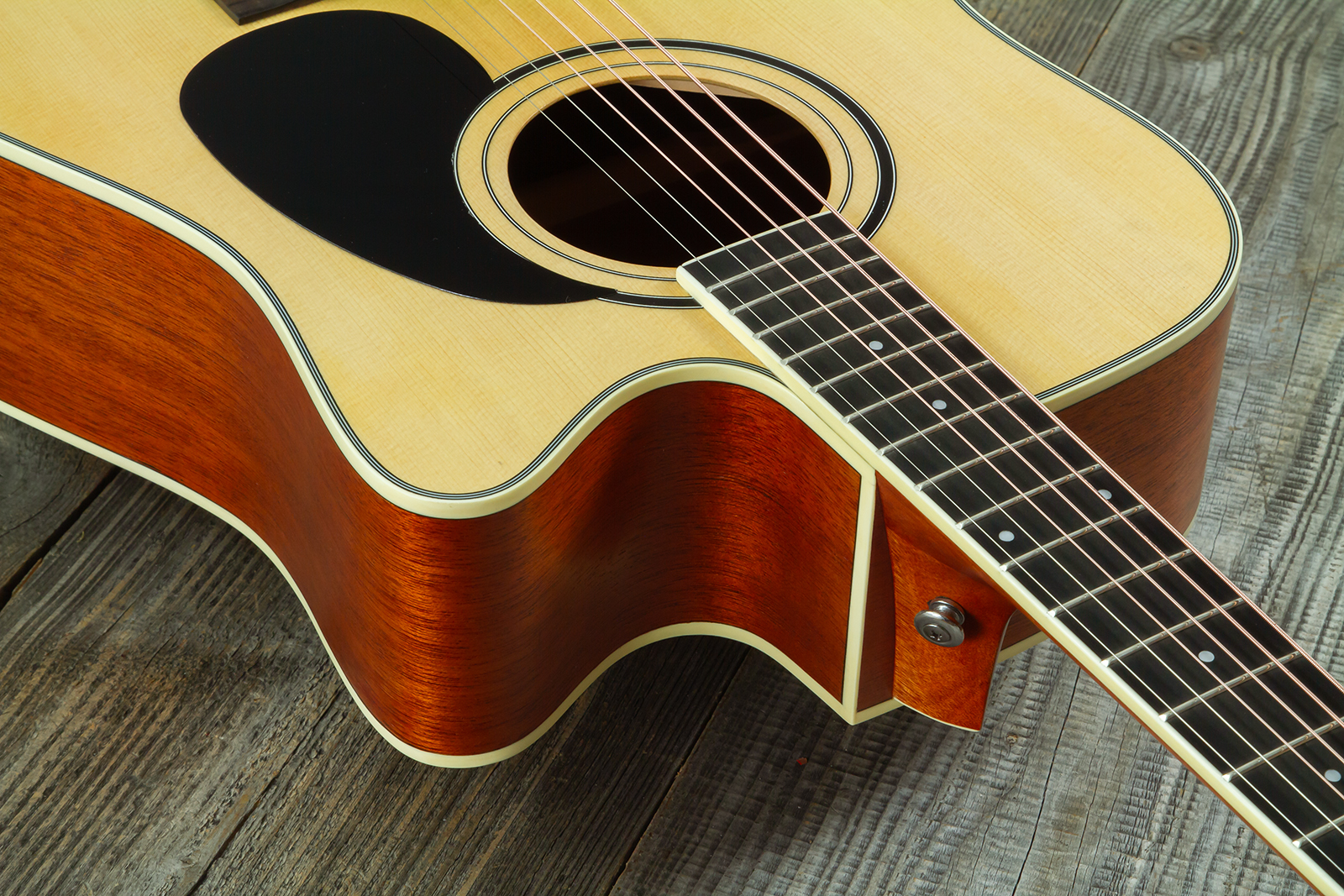 Wesland Dr300-ce-nat Dreadnought Cw Epicea Acajou Tec - Natural - Folk-Gitarre - Variation 5
