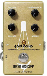 Kompressor/sustain/noise gate effektpedal Wren and cuff Gold Comp Compressor