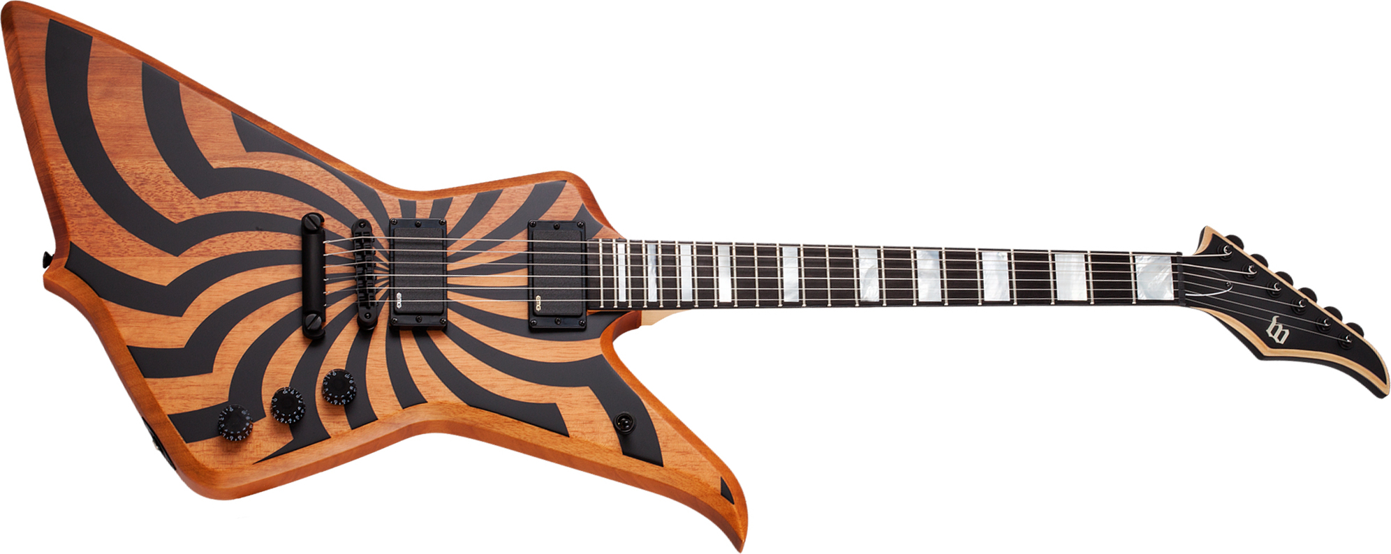 Wylde Audio Blood Eagle Hh Ht Eb - Satin Rawtop Buzzsaw - E-Gitarre aus Metall - Main picture